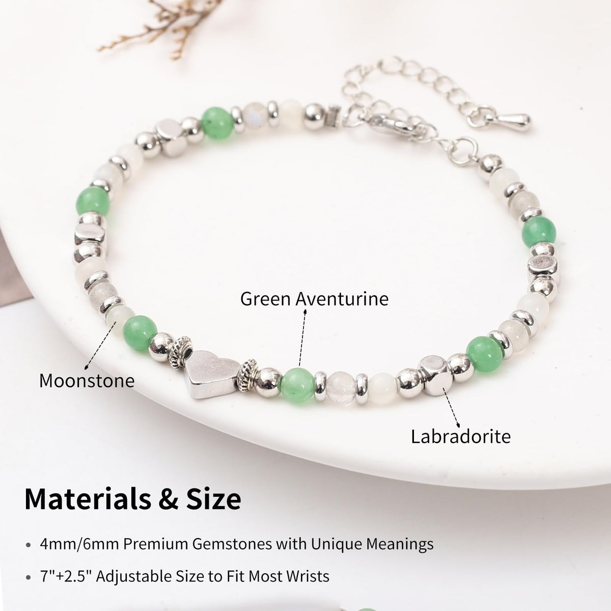 MTJAHPS Protection Bracelet, empath protection, black obsidian Crystals and Healing Stones Bracelet for Women ，Luck ，Anxiety and Stress Clam Bracelet