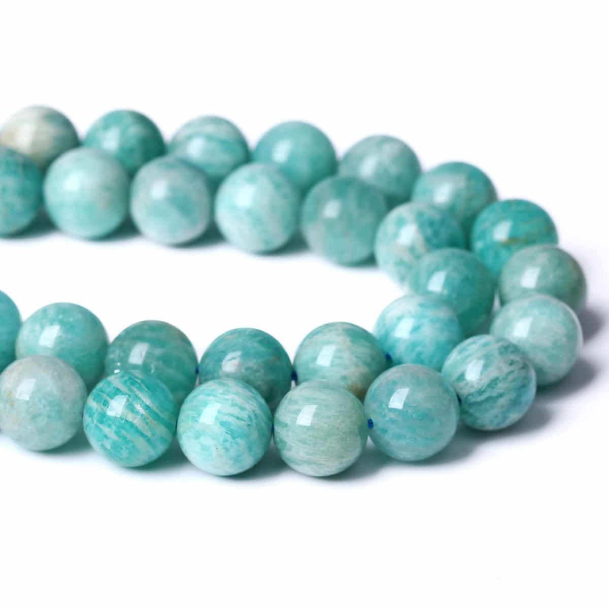 6MM 60PCS Natural Stone Amazonite Gemstone 2A Grade Crystal Loose Beads for Jewelry Making DIY Bracelet Necklace 1 Strand