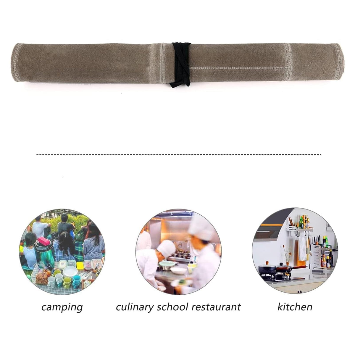 Qchengsan Chef Knife Roll Bag with Knife Edge Guards Set,Universal Knife Sheath Guard Blade Cover or Sleeves for Chef Traveling,Non-BPA,Gifts for Men Dad Father