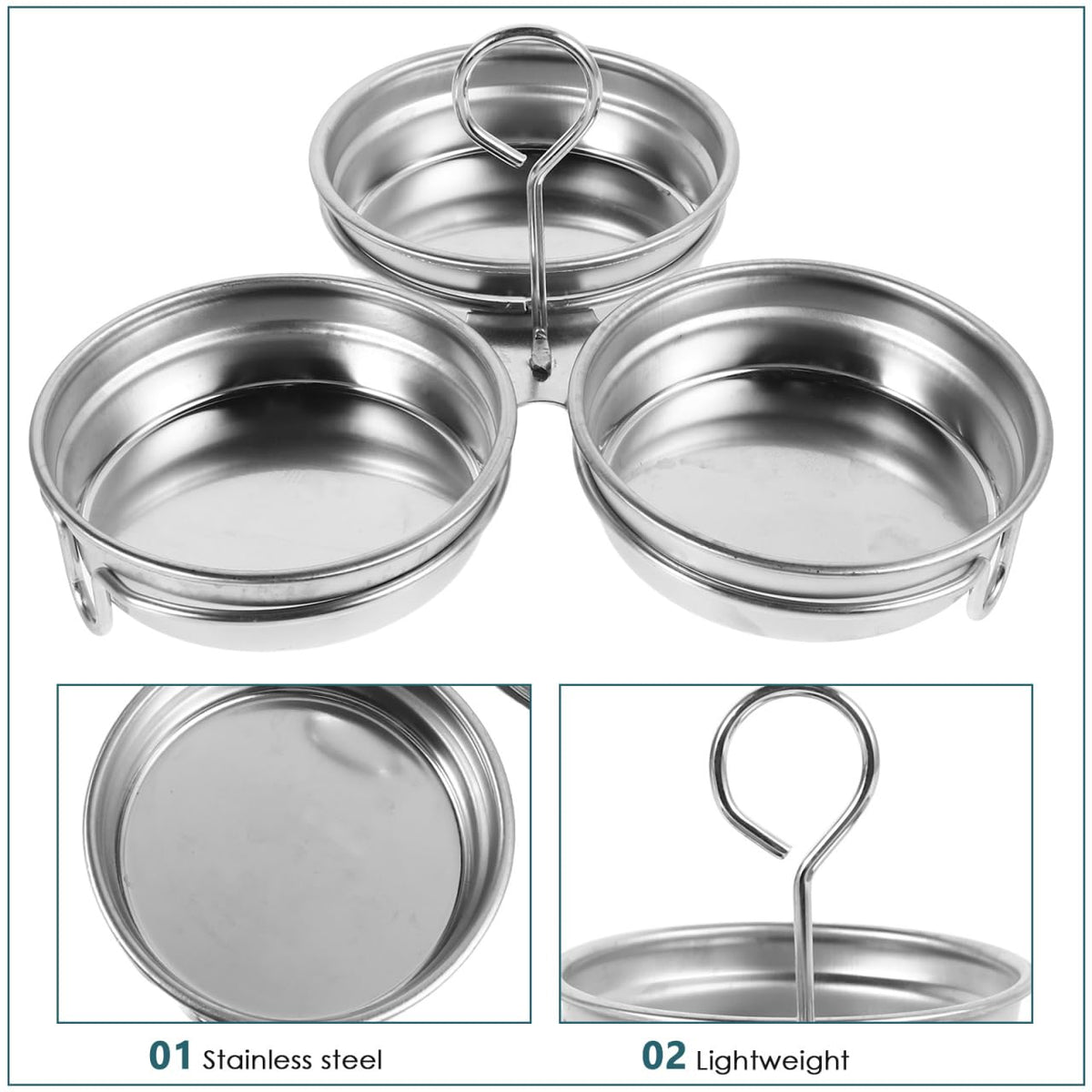 ULTECHNOVO Egg Poacher Cup 1-Cup Stainless Steel – Nonstick Coating Removable Rack – for Stovetop Steaming Poaching Boiling for Individual Eggs