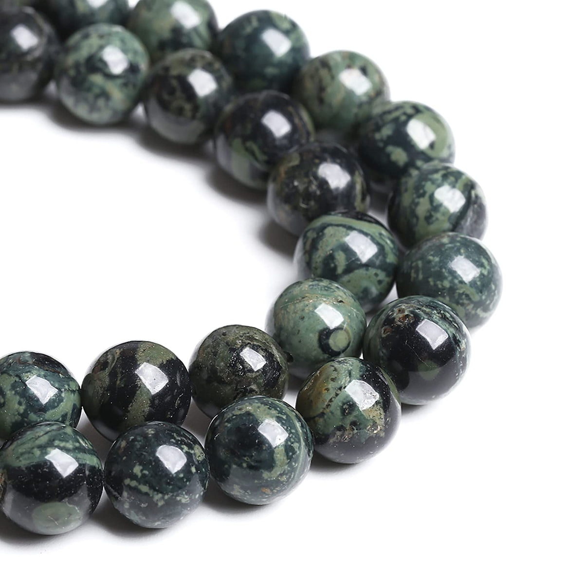 10MM 38PCS Natural Stone Kambaba Jasper Loose Beads for Jewelry Making DIY Bracelet Necklace