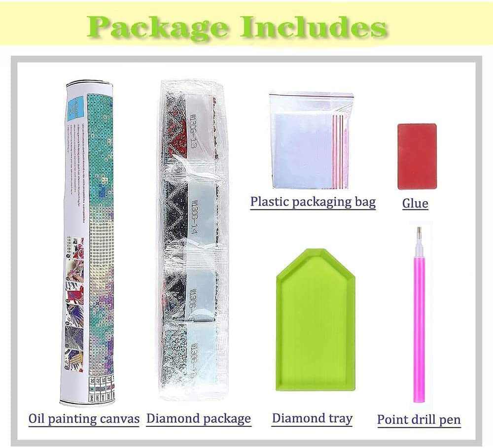 6 Pack Famous Landscape Diamond Art Kits for Adults Beginners,Full Round Drill DIY Diamond Painting Kits,Paint by Diamonds Dot Gem Art Crystal Easy,Home Wall Decor 12x16Inch