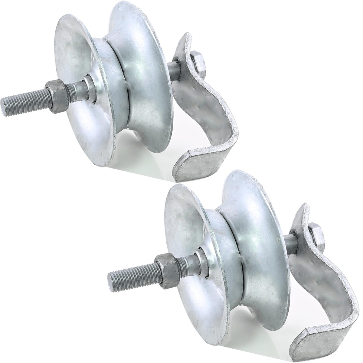 Sliding Gate Rollers 5" Steel Pipe Track Roller Galvanized for 1 5/8" Pipe Track (Pack of 2)