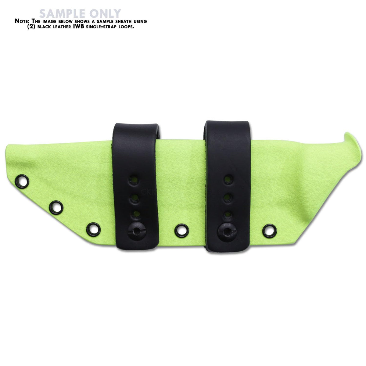 IWB Belt Loop - (8-9oz Leather) - Black w/Black Pull-The-Dot Snap & Mounting Hardware - 6.0 x 0.875 Inches - for IWB Holster Carry - (Fit 1.25-2.00 Inch Belts (Adjustable)