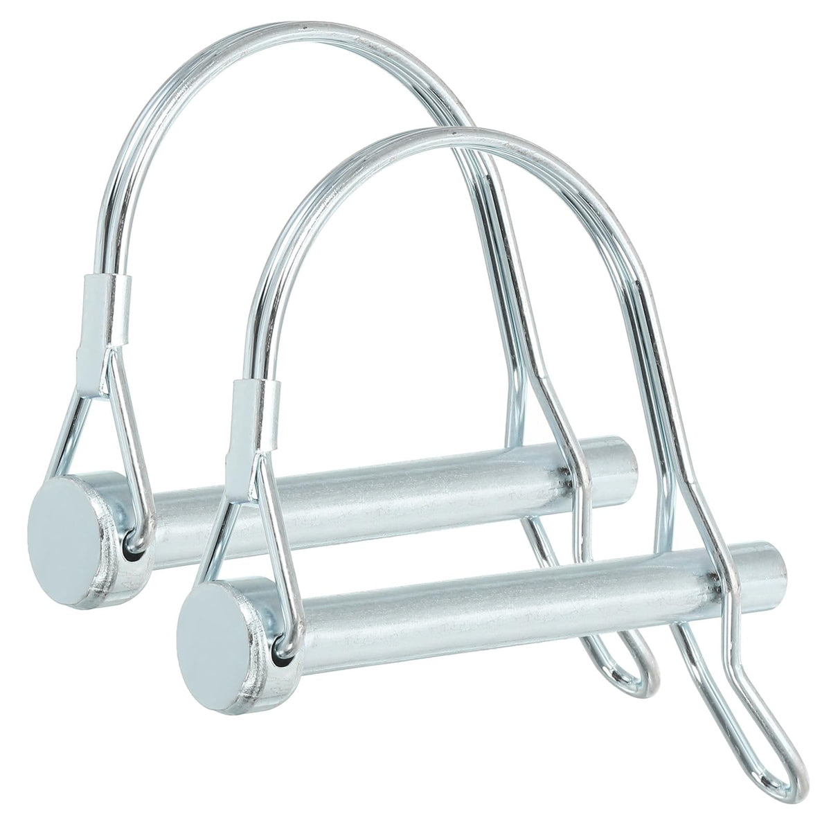 PATIKIL Shaft Locking Pin W Ear 5/16x2-3/8x1.73"(D*L*IW), 2 Pcs Safety Coupler Pin Pto Pin Round Arch Wire Retainer and Ear for Farm Trailer Tractor Truck Boat Towing (8x60x44mm)