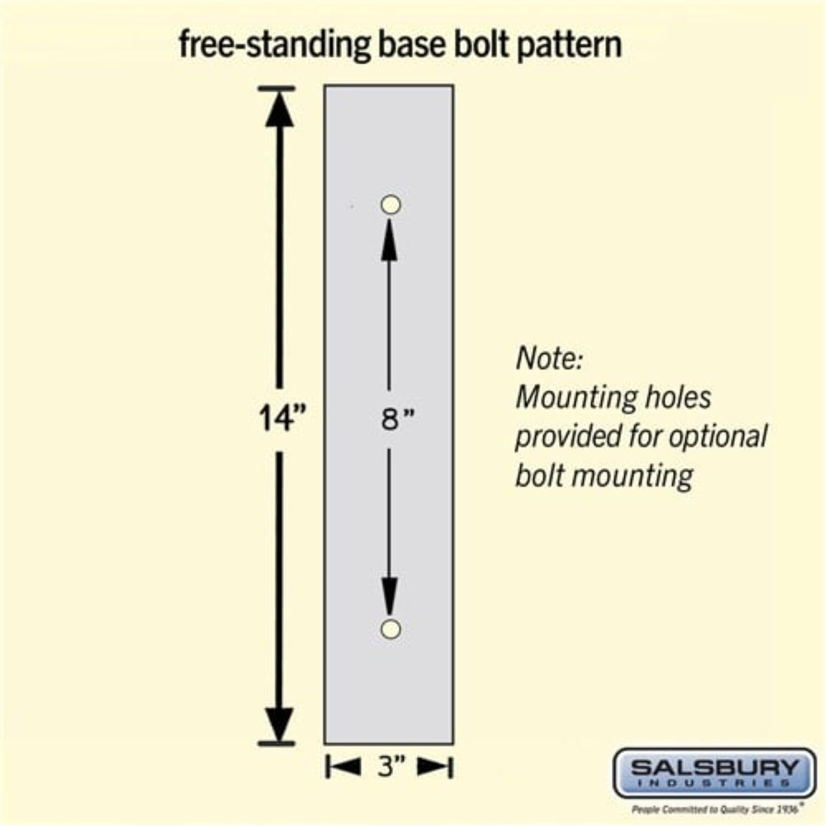 Salsbury Aluminum Locker Bench - 60 Inches Wide - 14" Deep - Silver - Free Standing