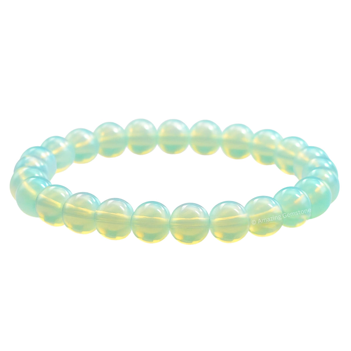 Amazing Gemstone Crystal Bracelet for Women Men's Gifts - Protection Healing Crystal Bracelet - 8mm Gemstone Beaded Stretchable Bracelet Pulseras Para Hombres Mujer Stocking Stuffers Mothers Day Gift (Opalite)