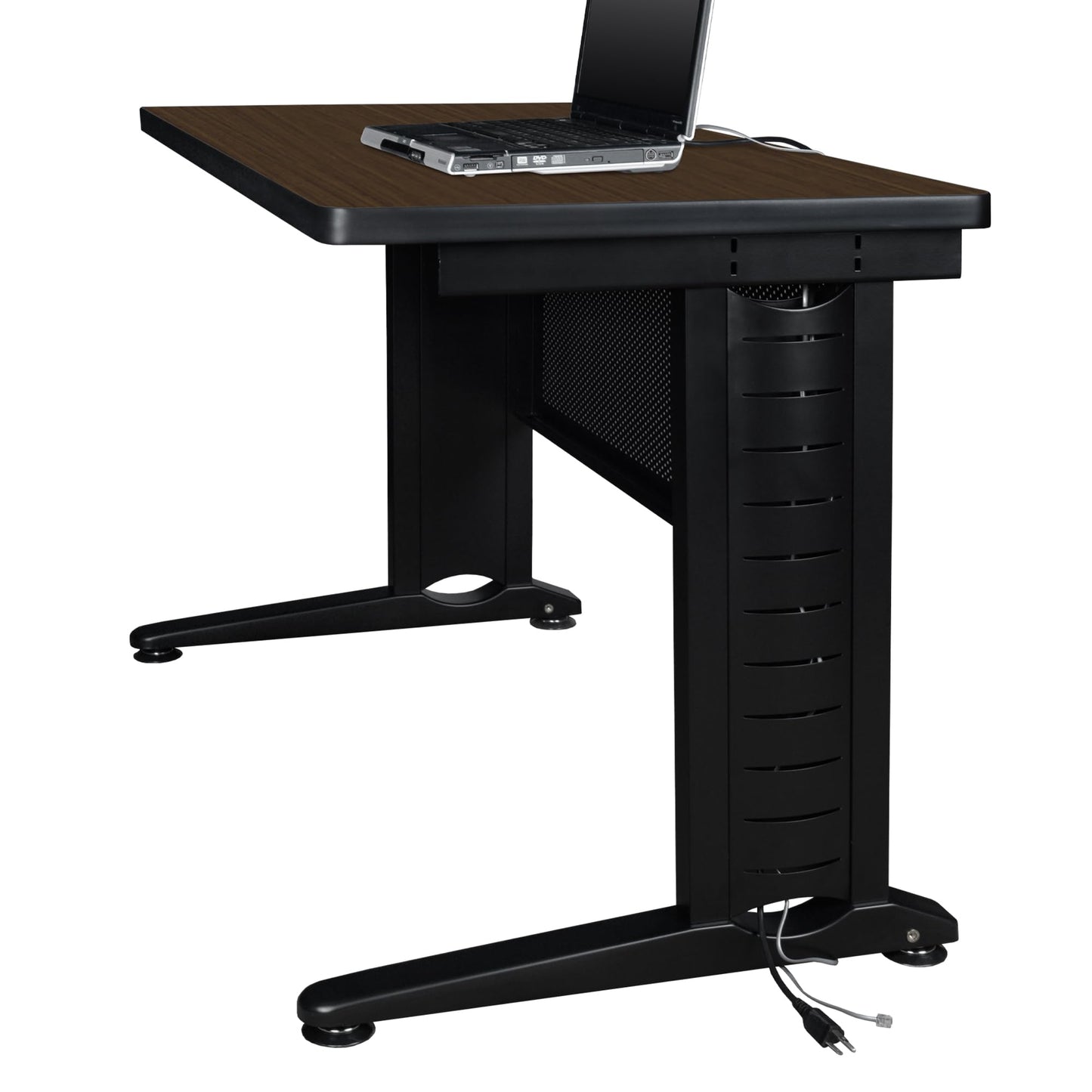 Regency Fusion 72 x 24 Teachers Desk with Single Pedestal Drawer Unit- Neo Walnut