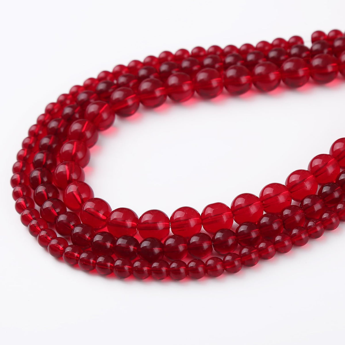 32PCS 12MM Garnet Red Glass Stone Beads Natural Gemstone Bead Crystal Healing Energy Jewelry Making DIY 15 inches
