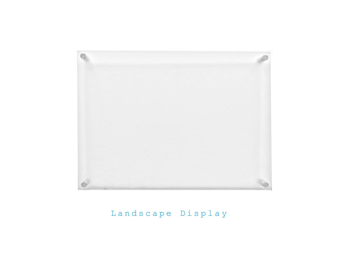 6x8 Floating Acrylic Picture Frame With Chrome Standoff Double Panel Wall Mount Photo Frame for Picture Up To inches (Inner Max Size is 6x8 inch)