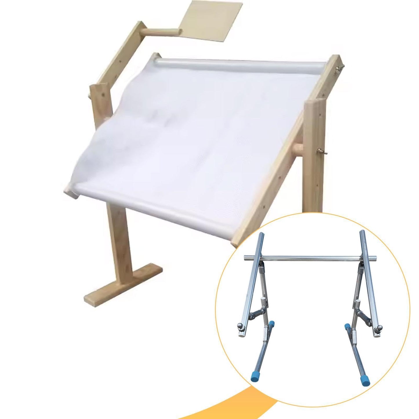 KiBcsLic Embroidery Stitch Stand, Aluminum Alloy, Sturdy, Practical Adjustable, Floor Standing, Embroidery Frame Stand , 1 Bar