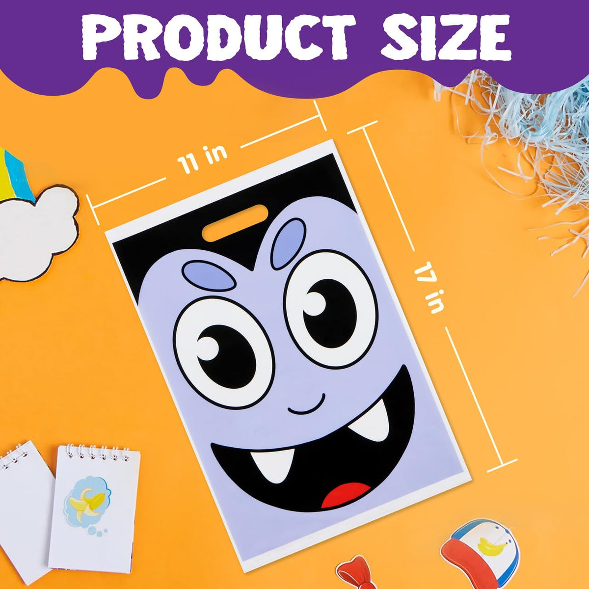 JOYIN 72 Pcs Halloween Goodie Bag for Trick-or-Treating, Plastic Snacks Bags for Kids Party Favors, Halloween Trick or Treat Candy Bags for Event Party Favor Supplies