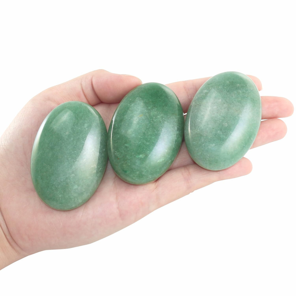 Nvzi Green Aventurine Crystal Palm Stone, Worry Stones, Crystals and Healing Stones, Polished Rocks, Natural Gemstones, Chakra Stones for Healing Crystals Daily Use