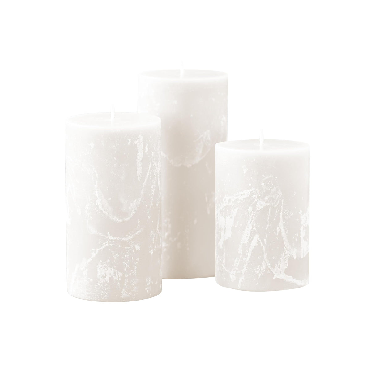 Becky Home Peppermint Candle, Set of 3, 3x4, 3x5, 3x6 Scented Pillar Candles, Christmas, Holiday Home Accent, Candy Cane Aroma, Fresh Winter Scent, Seasonal Gift Candle for Men and Women