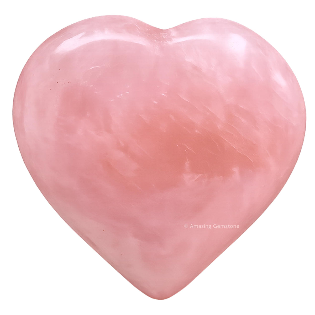 Rose Quartz Crystal Heart Palm Stone - Pocket Massage Worry Stone for Natural Body Chakra Balancing, Reiki Healing and Crystal Grid