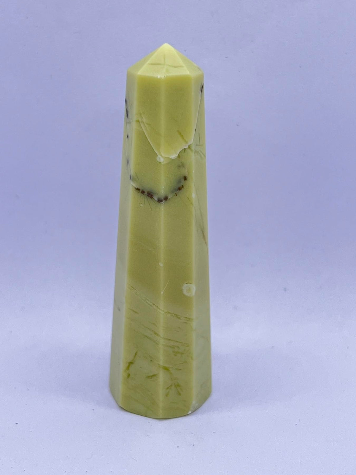 WholesaleGemShop 3 Inch Gemstones SERPENTINE Obelisk Tower Jumbo Facet Aura Rock Crystal Natural Polished Earth Wand Spirit