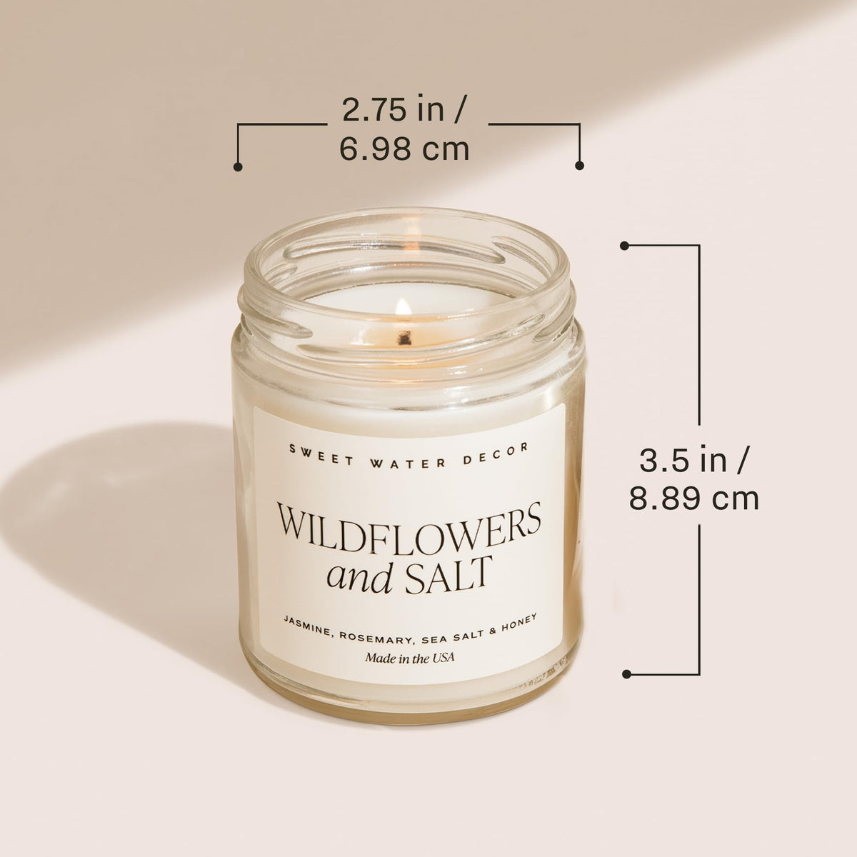 Sweet Water Decor Halloween Jar Candle - Spooky Season Scent - 9oz, 40hr Burn Time, Clear Jar with Gold Lid