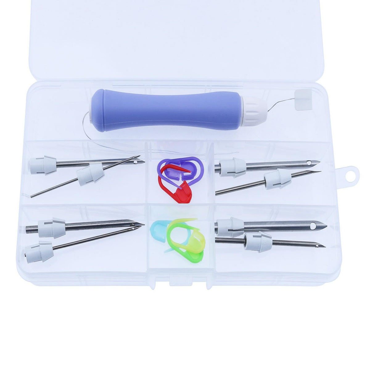 yyangz 1 Box Blue Punch Needle Pen Set Suitable for Beginners Embroidery Projects Craft Decorations Making Curtain Sewing Patterns