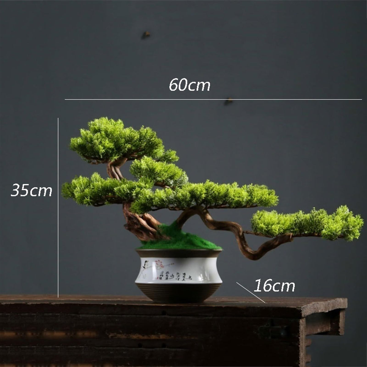 WANGHAI2024M Artificial Trees Artificial Bonsai Simulation Tree High-end Light Luxury Greenery Entrance Decoration Simulation Tree Bonsai Ornaments Artificial Bonsai