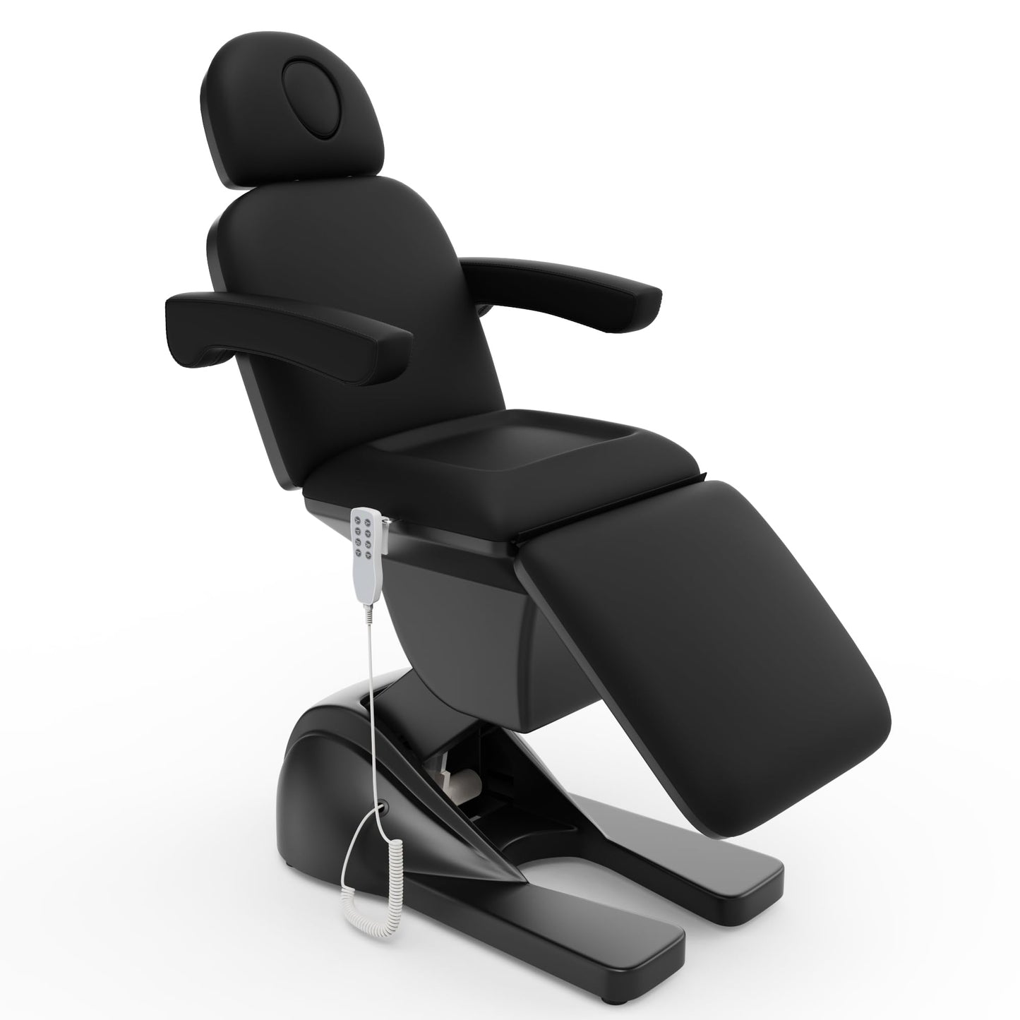 Dolonm 3 Motor Electric Chair, Hand Remote Controlled Adjustable, Hydraulic System for Medical Treatment Exam, Facial, Spa, Eyelash, Tattoo, Podiatry Treatment Beauty Massage - Black