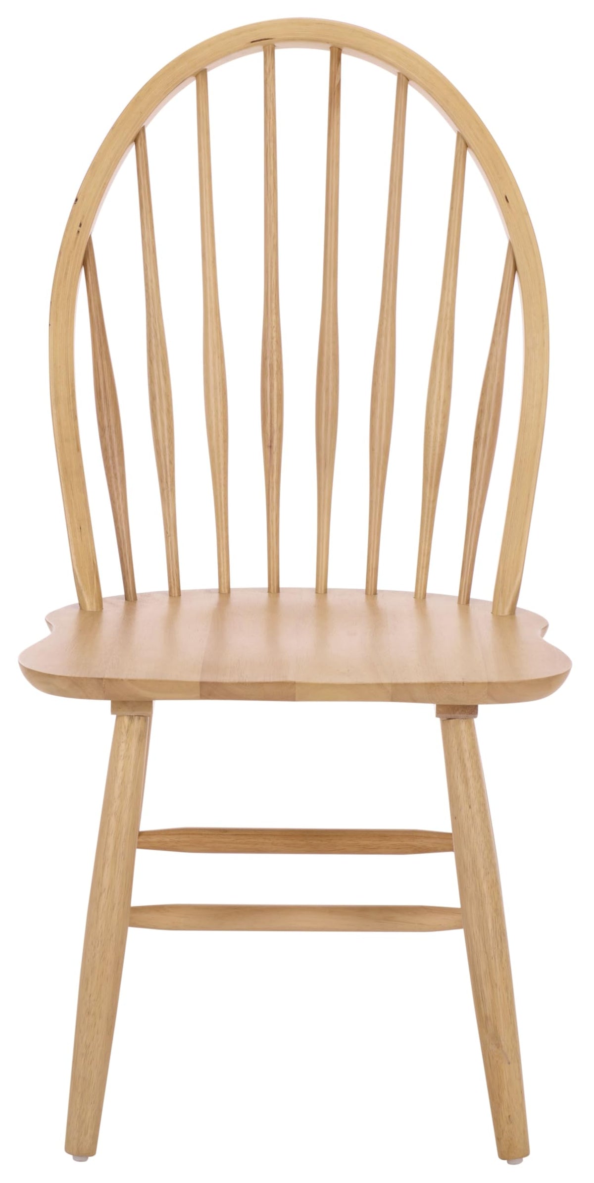 SAFAVIEH Furniture - Wendall Chair Set of 2 - Natural Solid Wood - Windsor Style High Back Spindle Chair - Ideal for Dining Room, Kitchen, 18" Seat Height (DCH8509B-SET2)