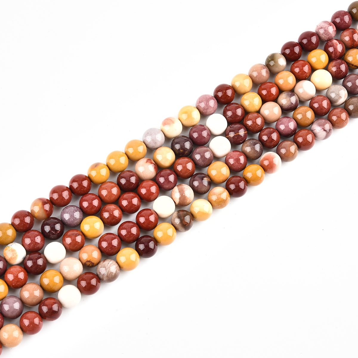LIFAVOVY Mookaite Jasper Beads for Jewelry Making Natural Gemstone Semi Precious 10mm Round 15 inch(37-39pcs)