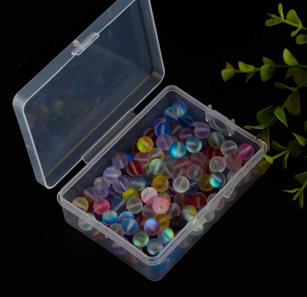 Matte Aurora Crystal Glass Beads 100pcs 10mm Flash Glitter Shining Mermaid Round Loose Aura Bead Frosted Moonstone for Jewelry Making