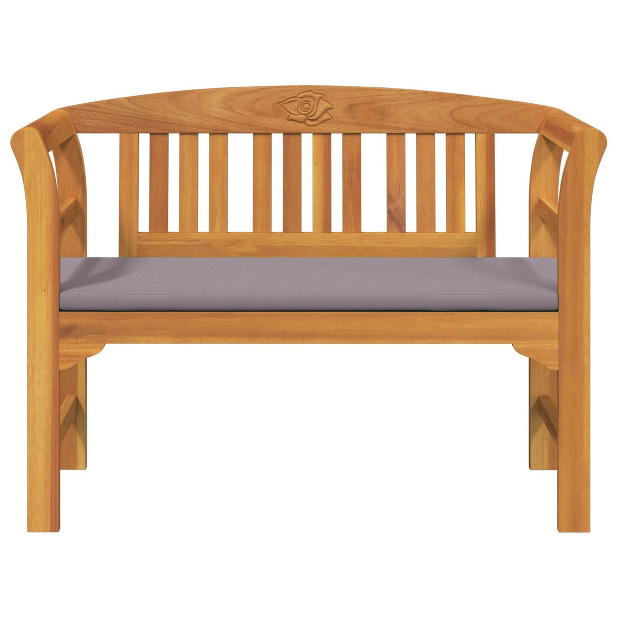 GFDWPUY Outdoor Rose Bench Hand Carved Solid Acacia Wood 44.88 x 18.11 x 32.48 in Natural Finish for Balcony Garden Patio