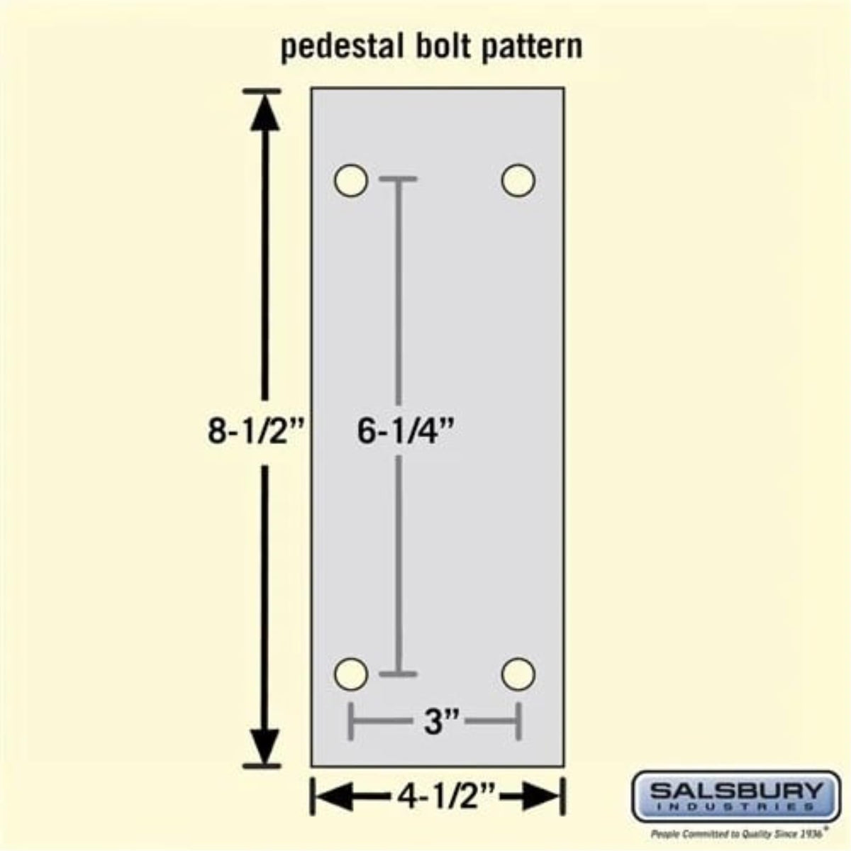 Salsbury Aluminum Locker Bench - 48 Inches Wide - 14" Deep - Silver - Bolt Mounted