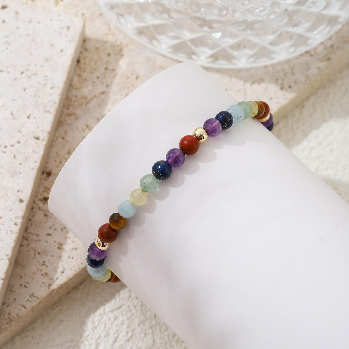 Chakra Bracelets for Women, Crystals and Healing Stones Bracelet for Women Anxiety Healing Bracelet for Woman, 7 Chakra Healing Crystals Spiritual Gifts Meditation Relief Anxiety Jewelry (7)