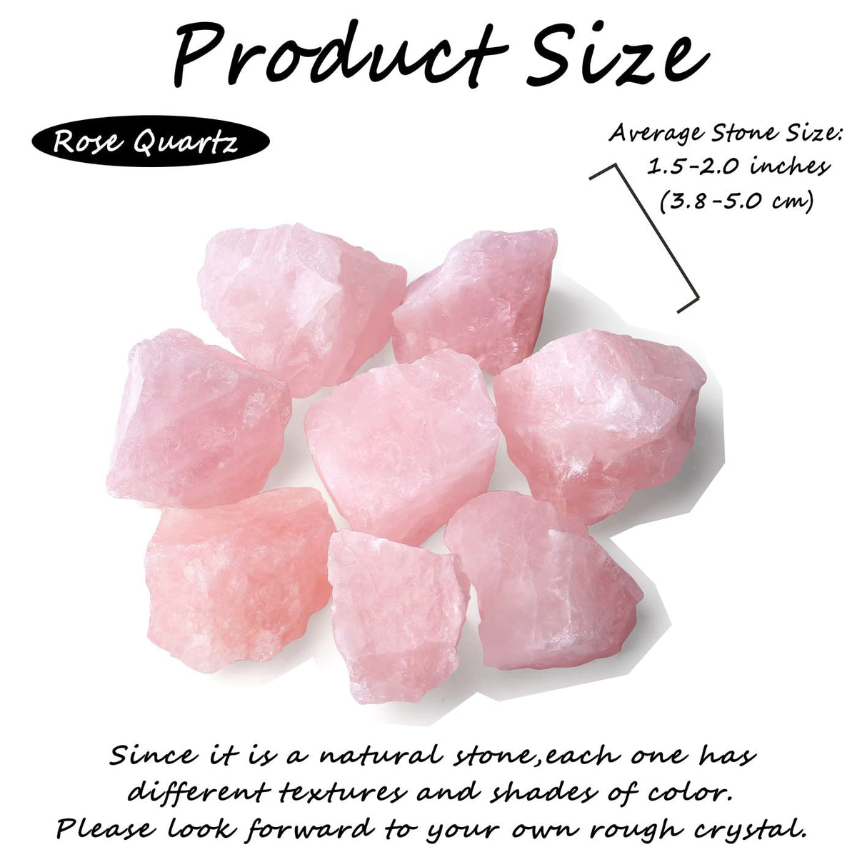 ZHIYUXI Rose Quartz Crystals 2" Rocks Crystals Bulk Healing Crystals and Stones 4Pcs Large Gemstones Rocks for Tumbling Witchcraft Wire Wrapping Fountain Raw Stones Cabbing Room Decor Reiki