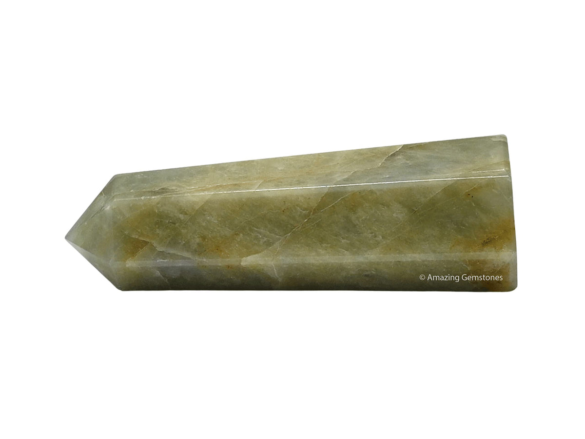 Amazing Gemstone Yellow Aquamarine Crystal Towers - Natural Healing Crystal Point Obelisk for Reiki Healing and Crystal Grid (2" to 3" Inch)