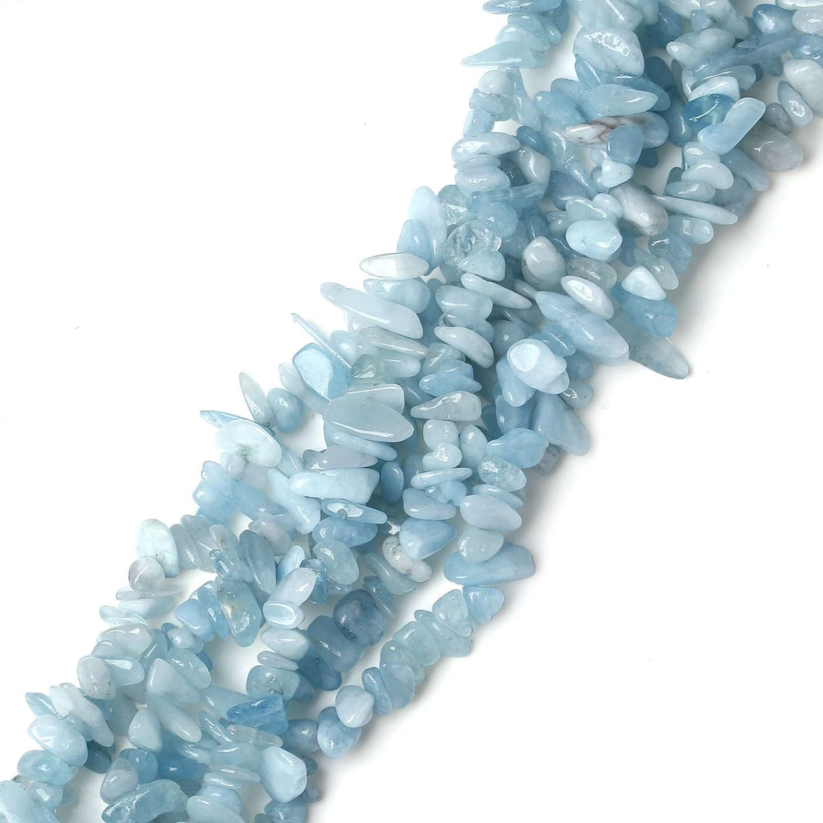 LAIDANLA Aquamarine 400pcs Natural Chip Stone Beads 5-8mm Healing Crystal Irregular Gemstones Drilled DIY Loose Rocks Bead Crystal for Bracelet Earrings Necklace Jewelry Making Crafting