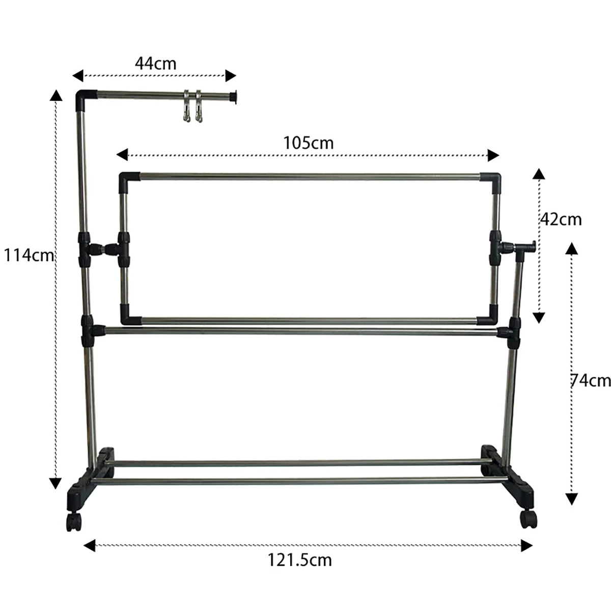 Adjustable Embroidery Stand - Needlework Floor Frame for Cross Stitch Craft, Height Adjustable Lap Table for Art & Sewing Holder, Standing Embroidery Tool for Increa