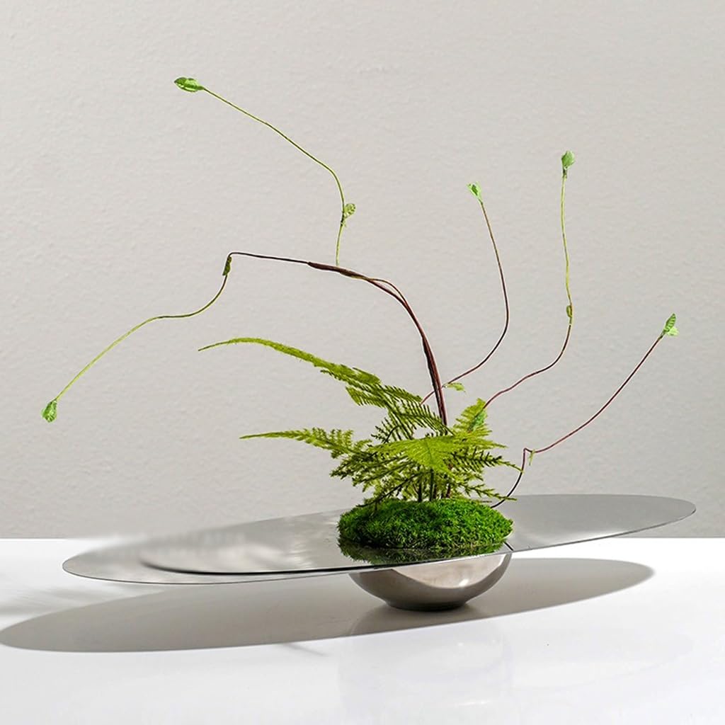 YOUQUEEN Artifical Tree Light Luxury Hotel Living Room Table Floral Arrangement Stainless Steel Decoration Simulated Floral Arrangement Artificial Tree Indoor