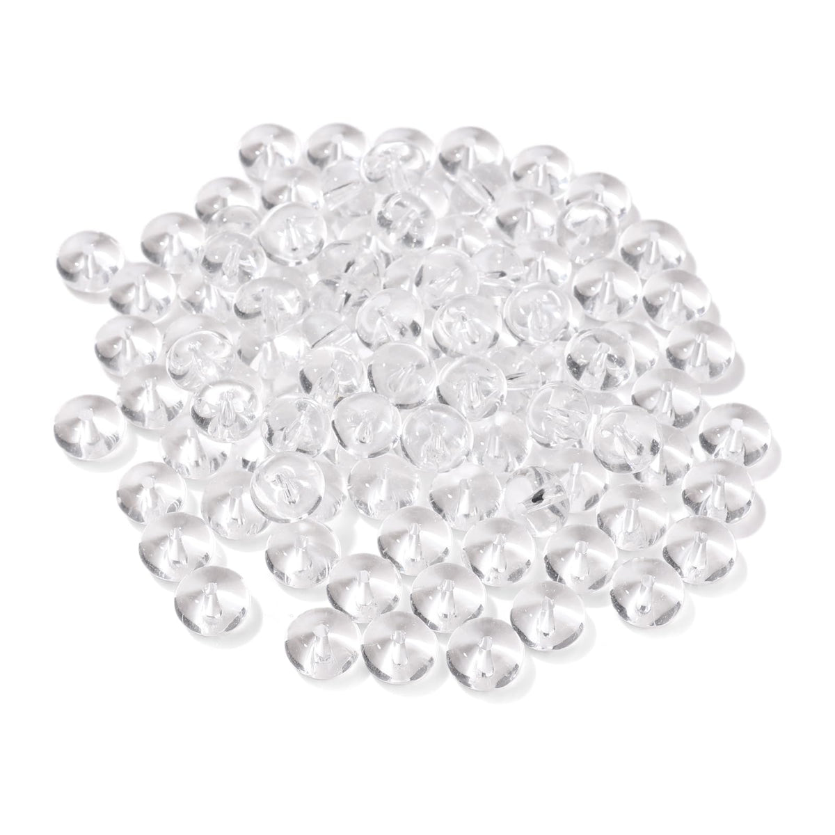 Raicegs 100pcs 5×8mm Rondelle Clear Quartz Beads Natural Gemstone Beads Abacus Disk Stone Loose Beads for Jewelry Making DIY Bracelets Necklace