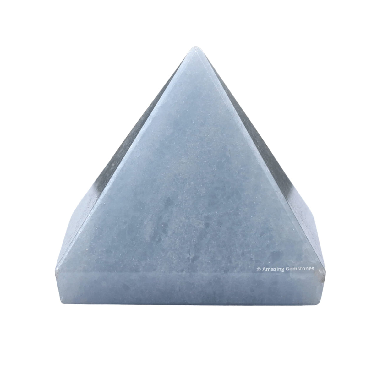 Amazing Gemstone Blue Calcite Pyramid Crystal Healing Stones - 2" Great Pyramid Figurine of Natural Stone Pyramid for Meditation, Reiki, Chakra Balancing and Crystal Pyramids Grid