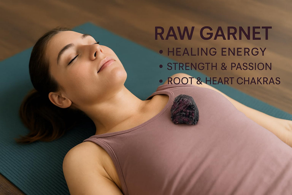 Natural Garnet Raw Crystal Stone – Healing Energy Rock for Reiki, Chakra Balancing, Meditation & Crystal Collection – Raw Garnet Mineral for Positive Energy, Strength & Vitality