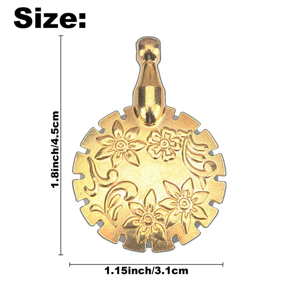Olikraft 8" Crochet Blocking Board with 50 Pins and 4-Pack Yarn Cutter Pendant Set - 8-Inch Red Oak Crochet Board with Felt Backing and Gold Multi-Color Cutters for Crafting Precision