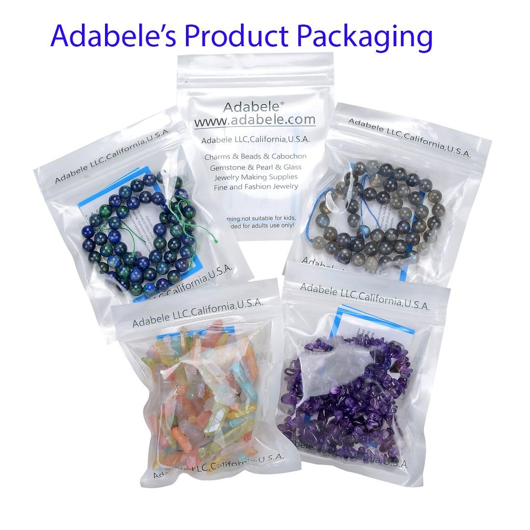 Adabele 15 Inch Natural Black Tourmaline Gemstone Loose Beads 6mm to 8mm Free Form Oval Tumbled Pebble Gem Stone Spacer for Jewelry Making GZ11-46