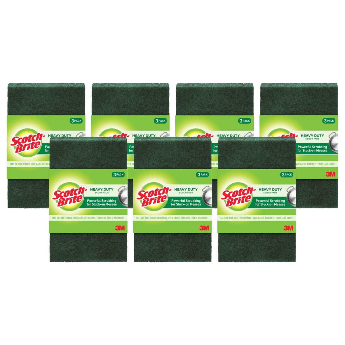 Scotch-Brite Heavy Duty Scour Pads, Scouring Pads for Kitchen and Dish Cleaning, 21 Pads