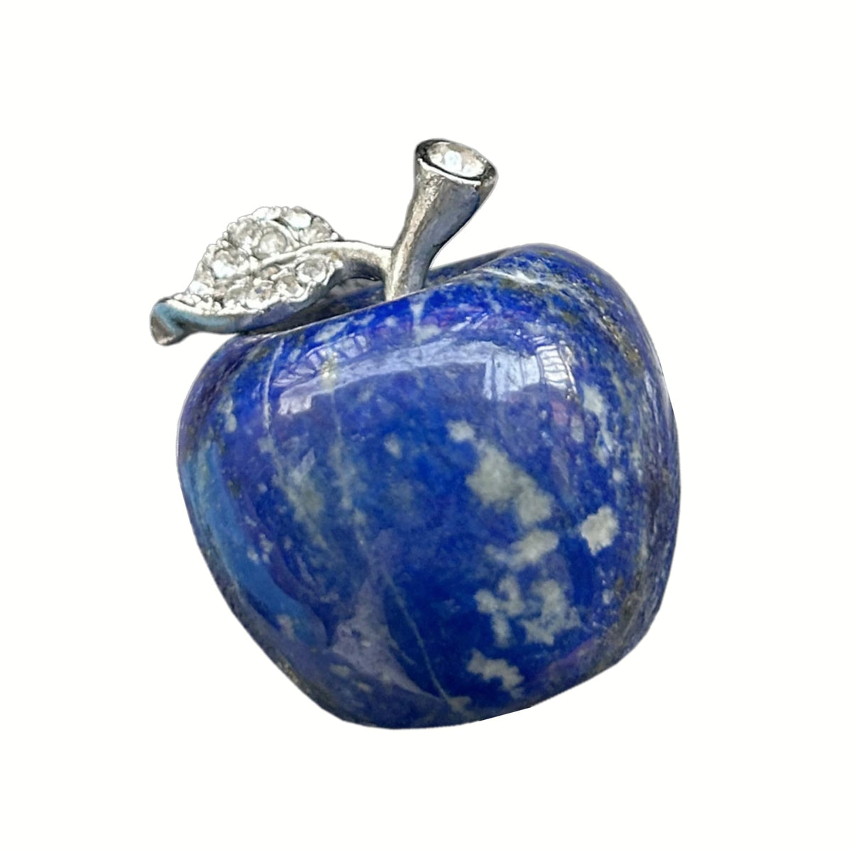 Sunshcat Natural Lapis Lazuli 1.18 Inchs Apple Crystal and Healing Stone Statues,Room Decoration Christmas Decorations Thanksgiving Gifts Office Gifts Collectibles
