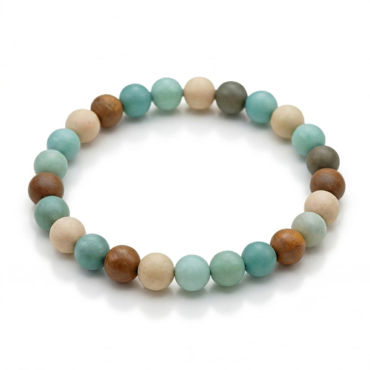 Kryllite Crystal Bracelets, Bracelet for Women, Nature Amazonite Crystal Stretch Elastic Bracelet, Nature Gemstone-8mm, Healing Stone Bracelets, Turquoise Jewelry Gifts for Women, Holiday