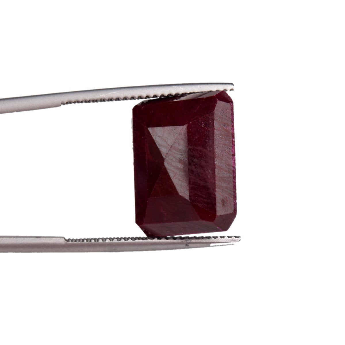 15.00 Carat. Egl Certified Red Ruby Emerald Shape Loose Gemstone - Natural Gem for Jewelry Making Uses AQ-727