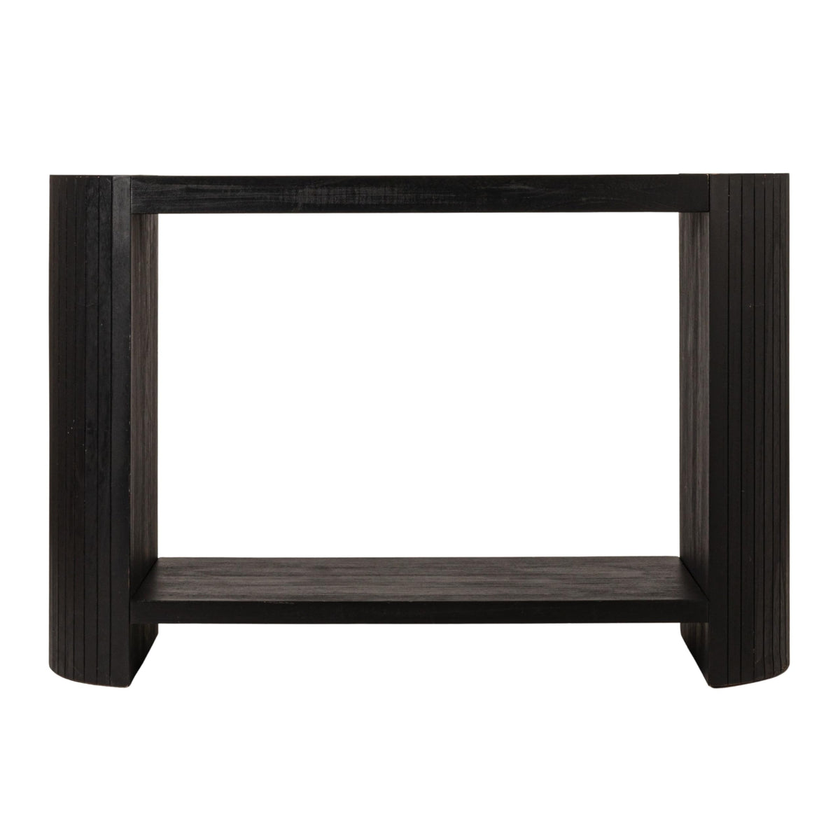 Creative Co-Op Modern Black Rounded-Edge Console Table