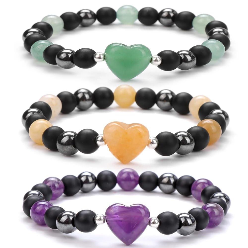 Natural Heart Shaped Yellow Aventurine Stone Beads 10mm Loose Crystal Healing Beads for DIY Necklace Bracelet Making Gemstone Craft Supplies