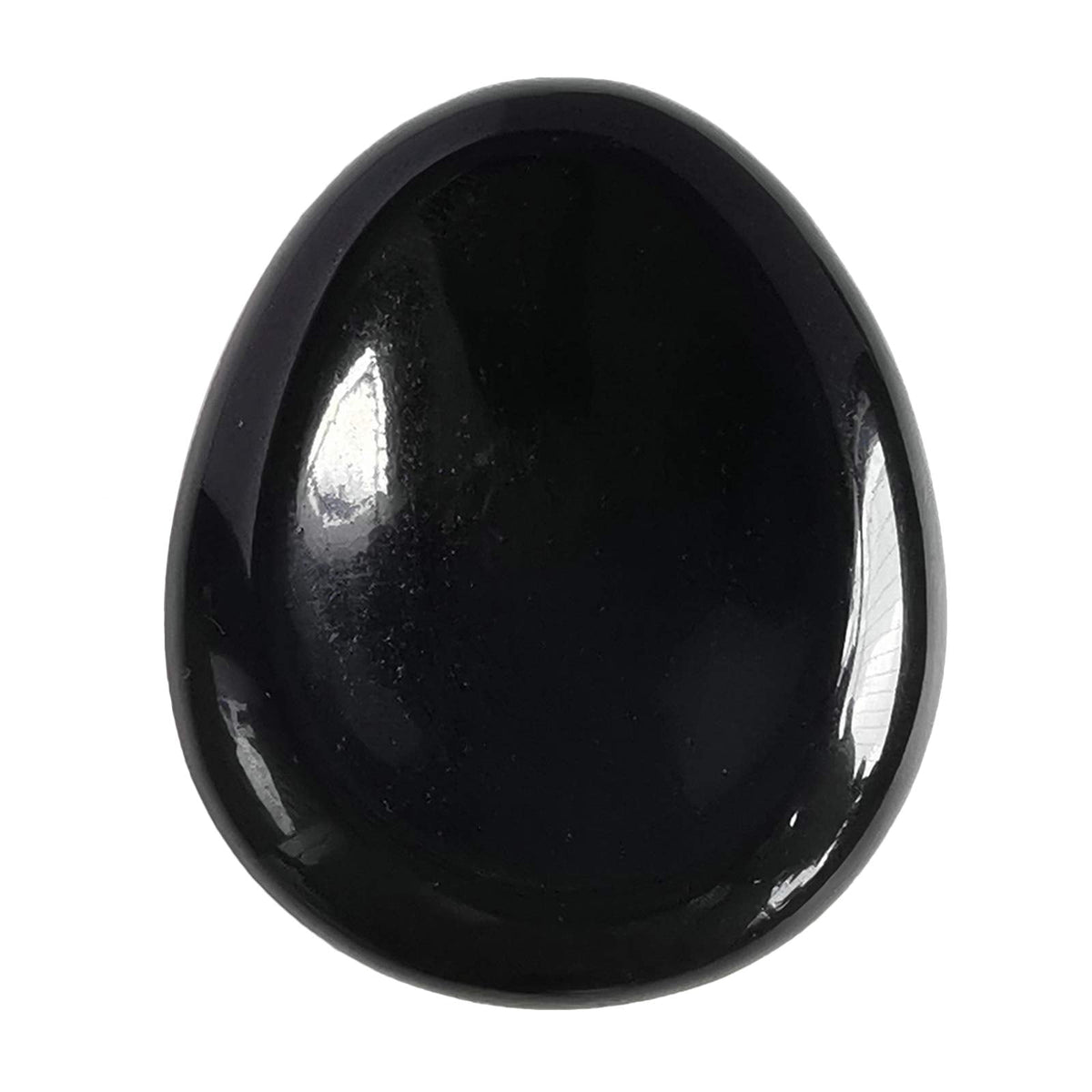 Bacatgem Natural Black Obsidian Water Drop Chakra Thumb Worry Stone,Stress Relax Healing Reiki Crystal Pocket Palm Stones
