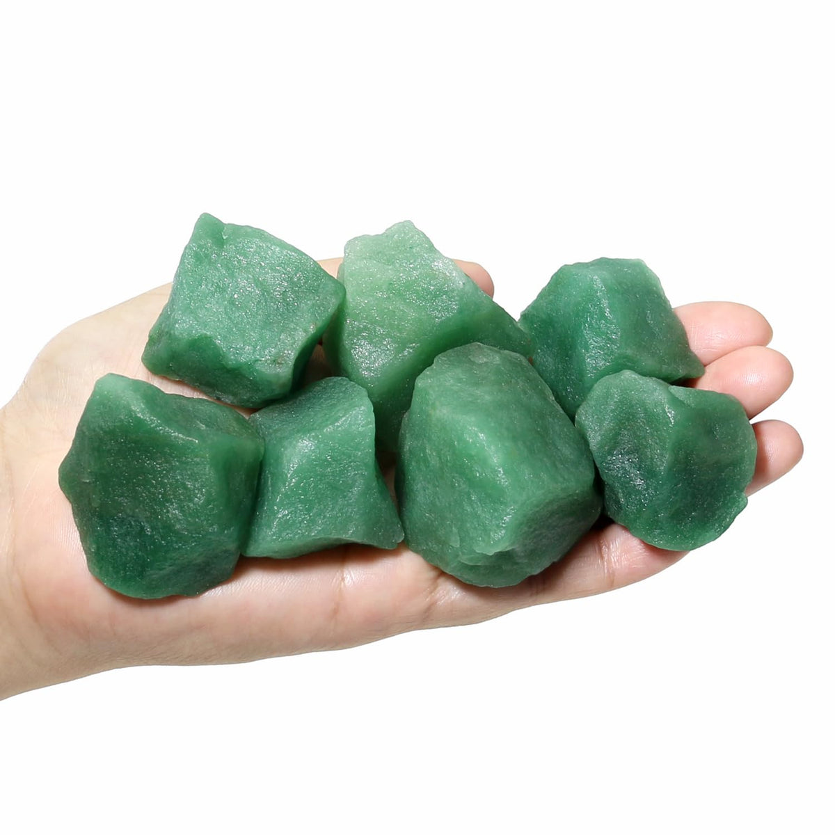 Nvzi Raw Green Aventurine Crystals Bulk, Real Gemstones and Crystals, Rocks and Minerals, Healing Crystals, Quartz Crystals and Healing Stones, Cuarzos Originales De Energia Y Piedras(1LB)