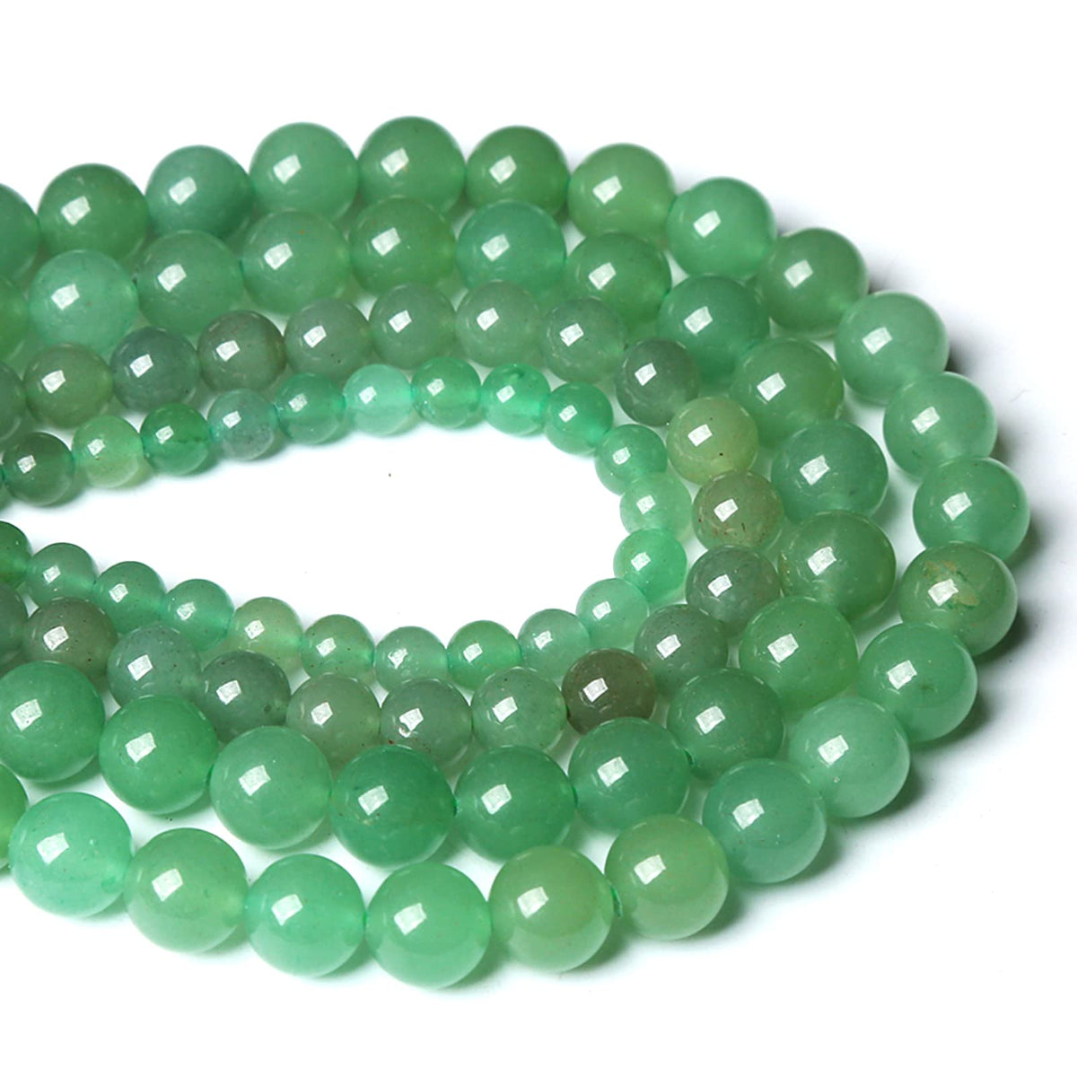 12MM 32PCS Natural Stone Green Aventurine Gemstone Loose Beads for Jewelry Making DIY Bracelet 1 Strand