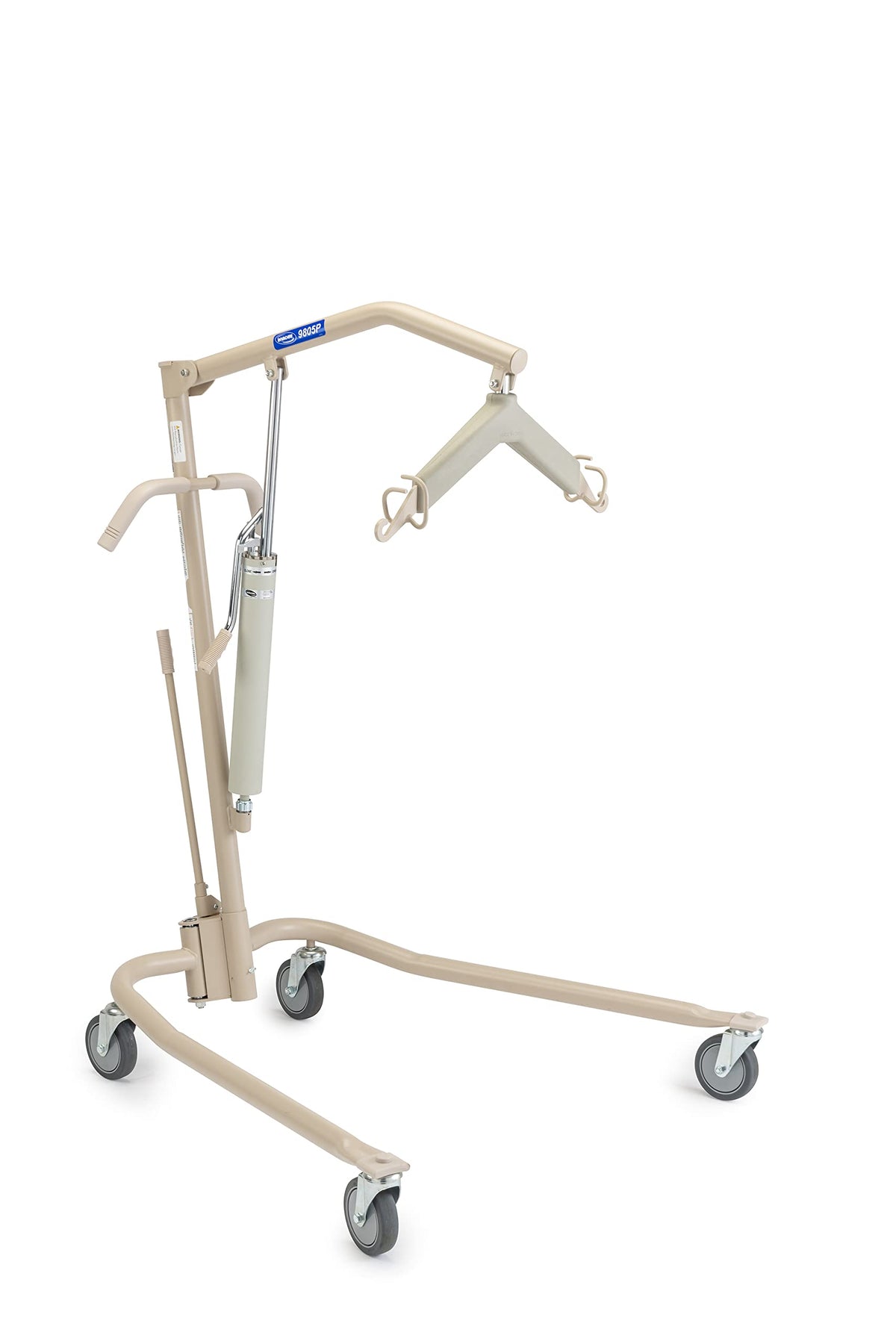 Invacare Hydraulic Patient Lift, Lightweight Transfer Lift Chair with 450 lb Weight Capacity, Bent Mast for Safer Transfers, 6-Point Padded Swivel Bar, Floor-to-Bed Height Range for Fall Recovery